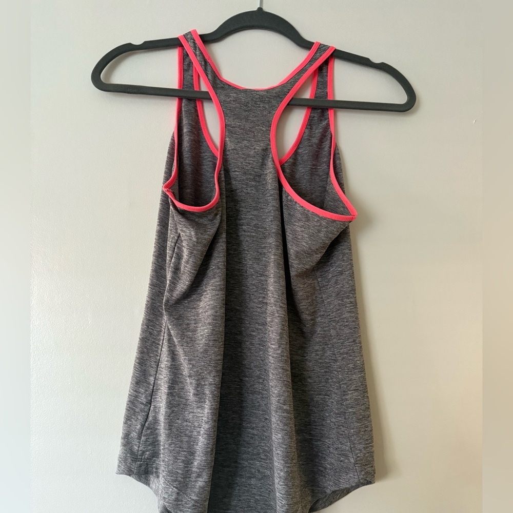 MTA Sport Charcoal and Neon Pink Tank Top - Picture 2 of 4